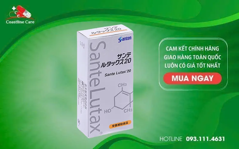 Sante Lutax 20 giảm nguy cơ thoái hóa điểm vàng