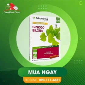 Arkopharma Arkofluides Ginkgo Biloba – Hỗ Trợ Cải Thiện Trí Nhớ (Hộp 20 Ống)