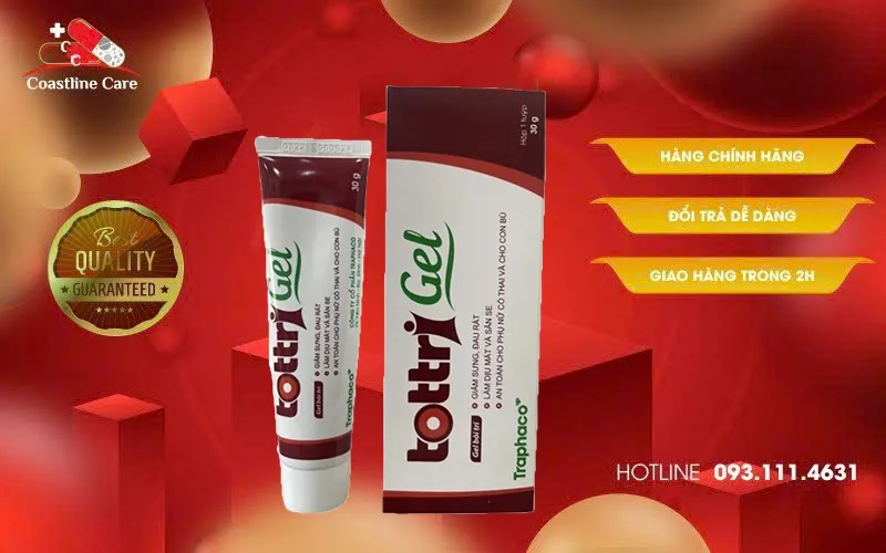 Tottri gel giúp làm mát da