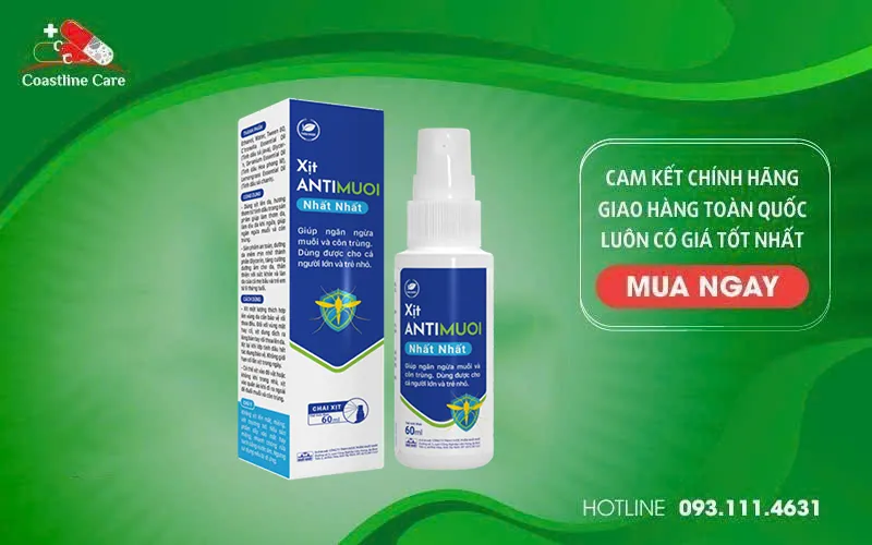Xịt Antimuoi Nhất Nhất làm dịu da khi ngứa