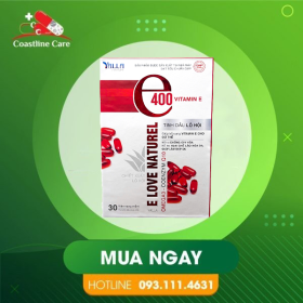 Vitamin E400 E Love Naturel – Hỗ Trợ Bổ Sung Vitamin E Cho Cơ Thể (Hộp 30 viên)