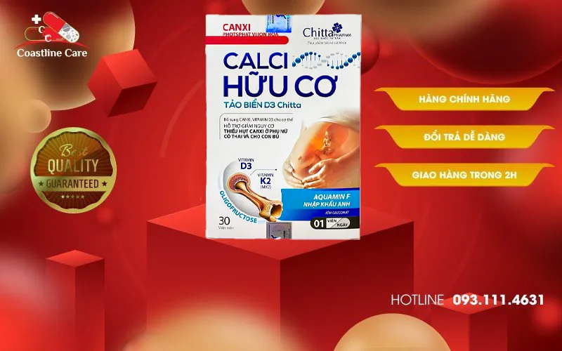 Calci Hữu Cơ Tảo Biển D3 Chitta